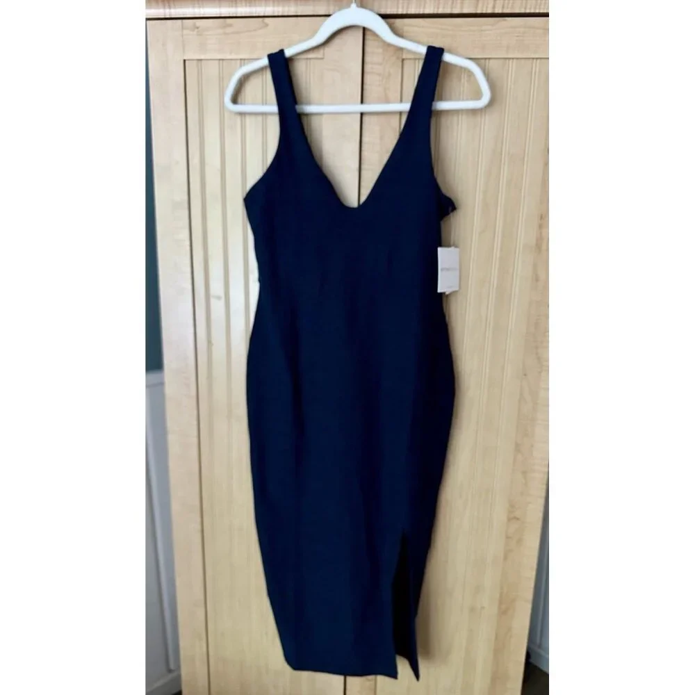 Beyond Yoga Womens Activewear Sleeveless V-Neck Tank Dress Navy Blue Size M $122 - Picture 1 of 9